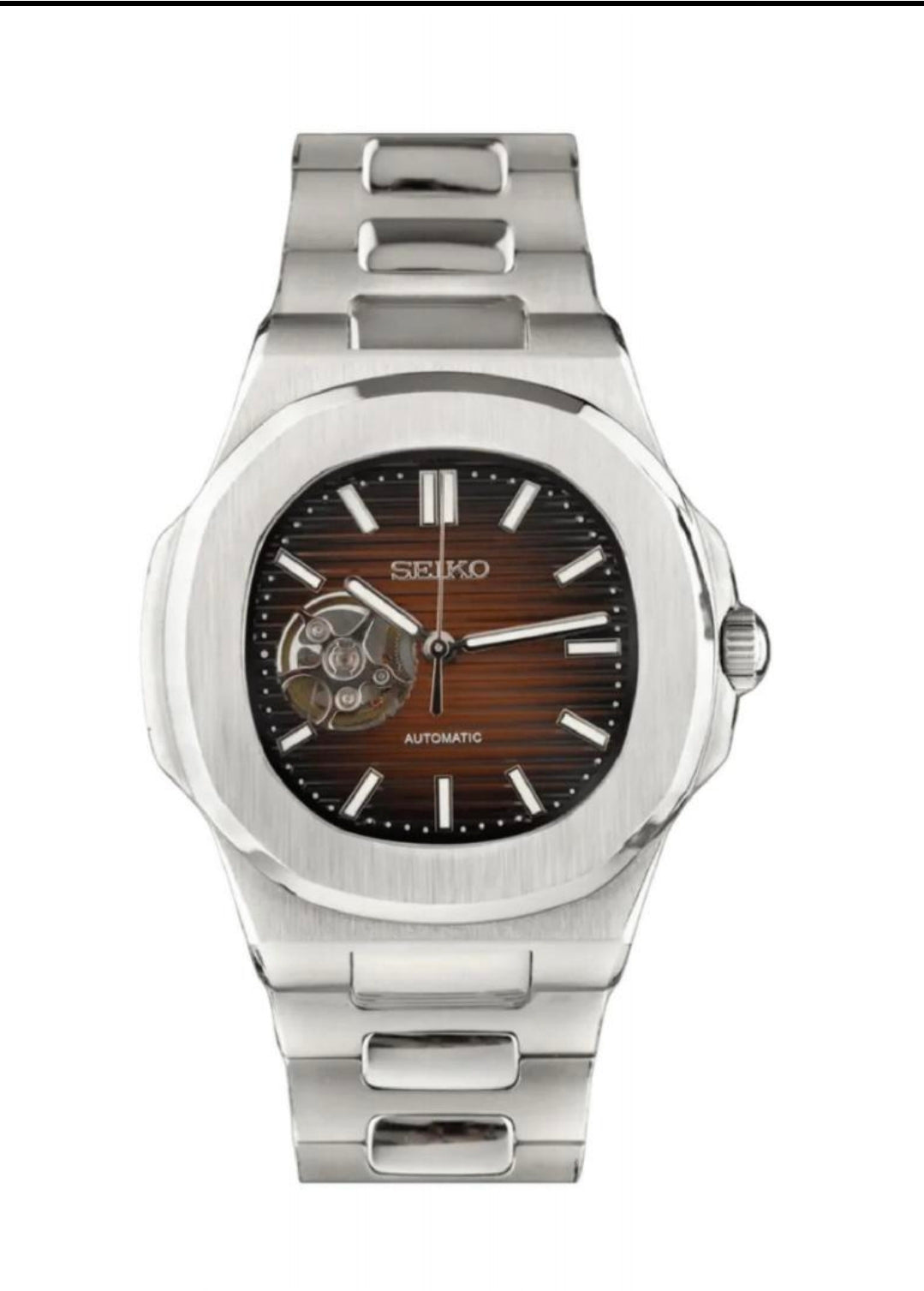 Seiko Mod Nautilus (Open Heart) Chocolate