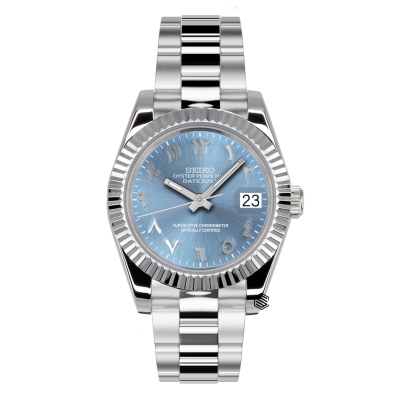 Ice Blue Arabic DJ 39mm - Seiko Mods