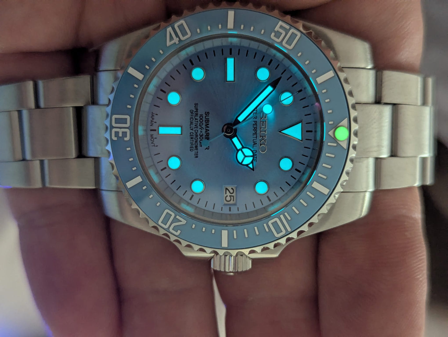 Seiko mod Tiffany blue