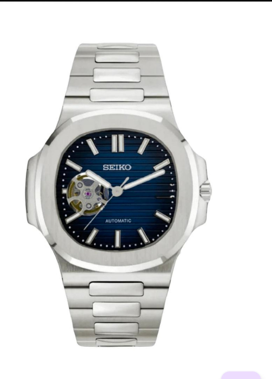 Seiko Mod Nautilus  (Open Heart) Dark Blue