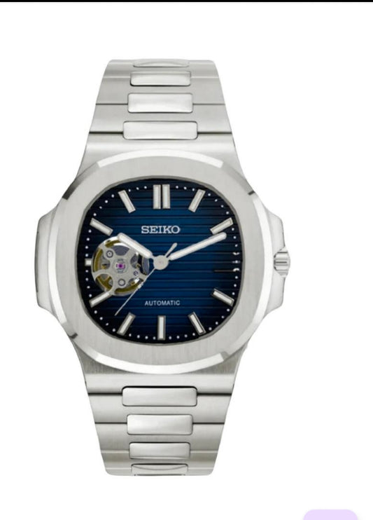 Seiko Mod Nautilus  (Open Heart) Dark Blue