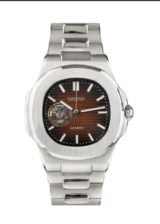 Seiko Mod Nautilus  (Open Heart) Chocolate