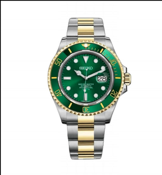 : Seiko Mod Submariner Two tone green