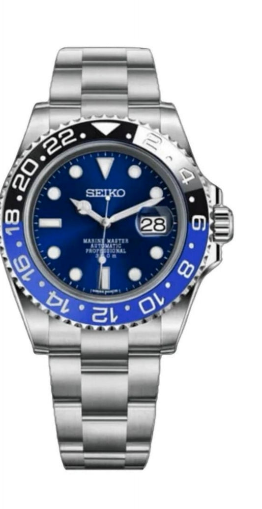 Seiko Mod Black and Blue
