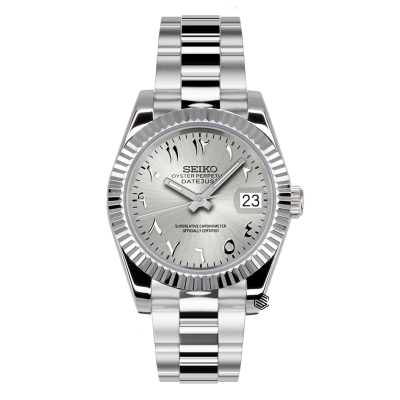 Silver Arabic DJ 39mm - Seiko Mods