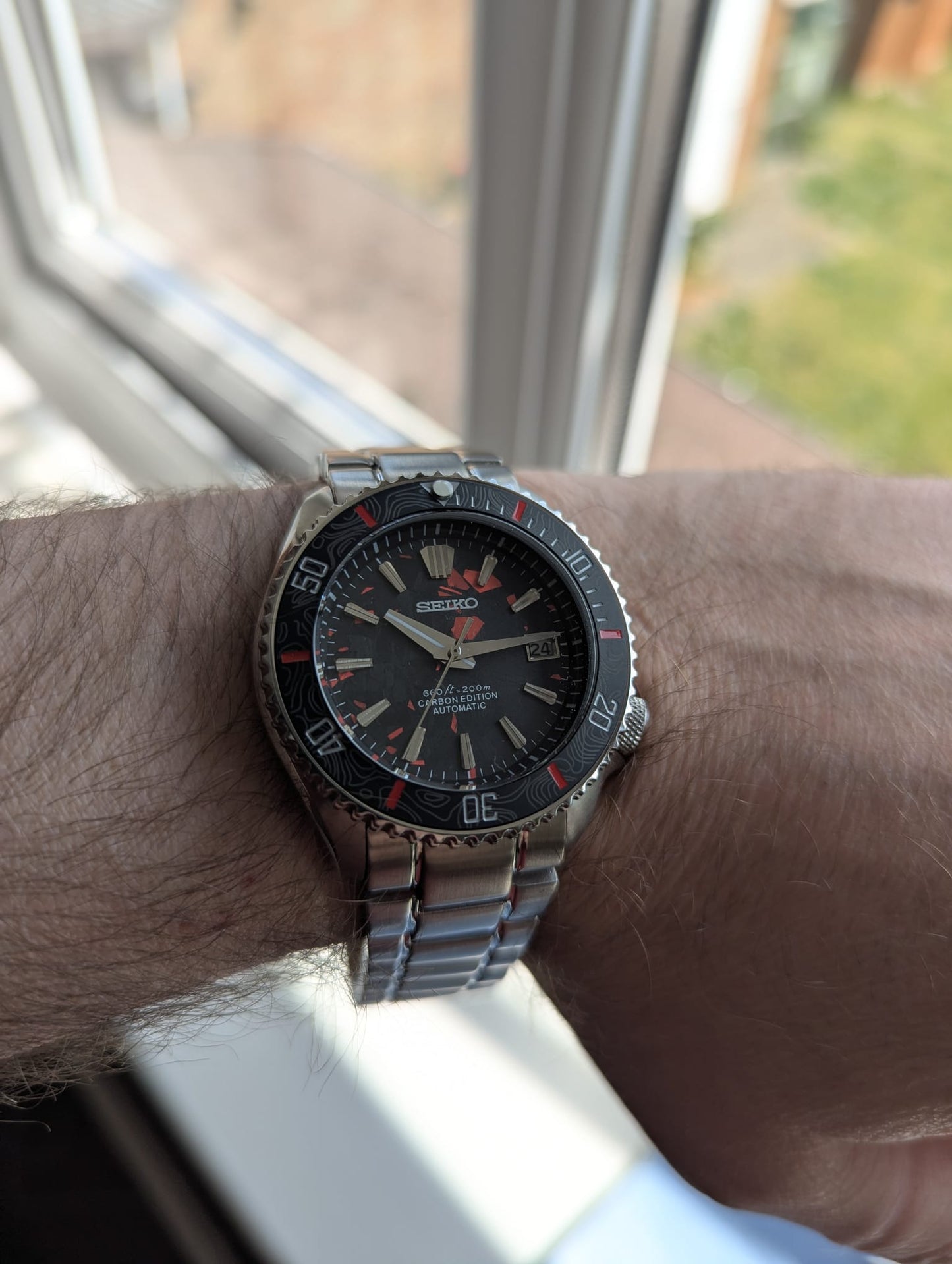 Bespoke custom made Seiko Carbon edition