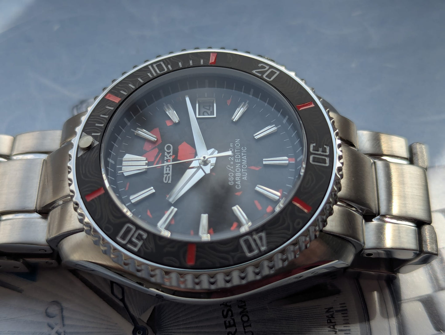 Bespoke custom made Seiko Carbon edition