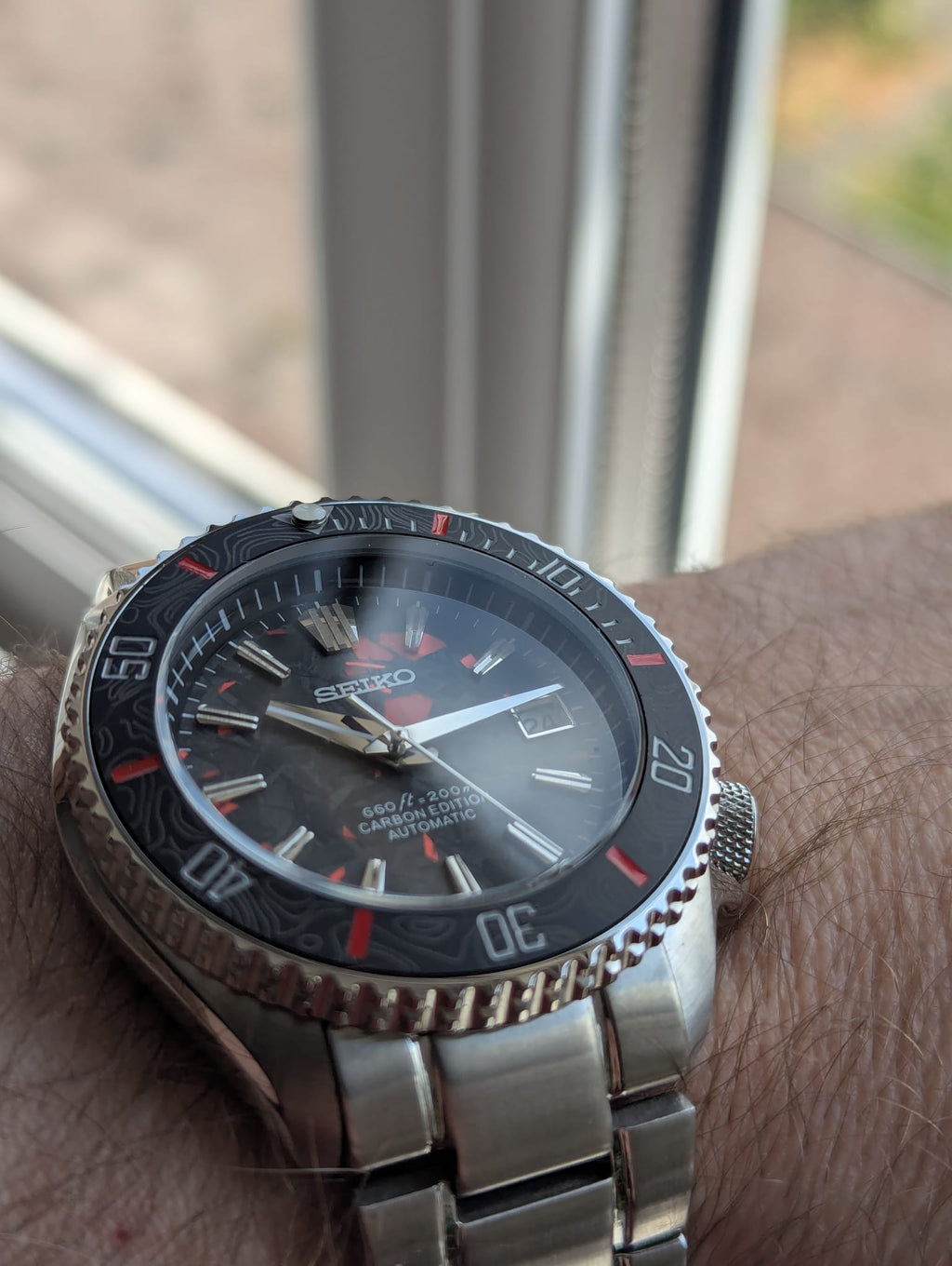 Bespoke custom made Seiko Carbon edition