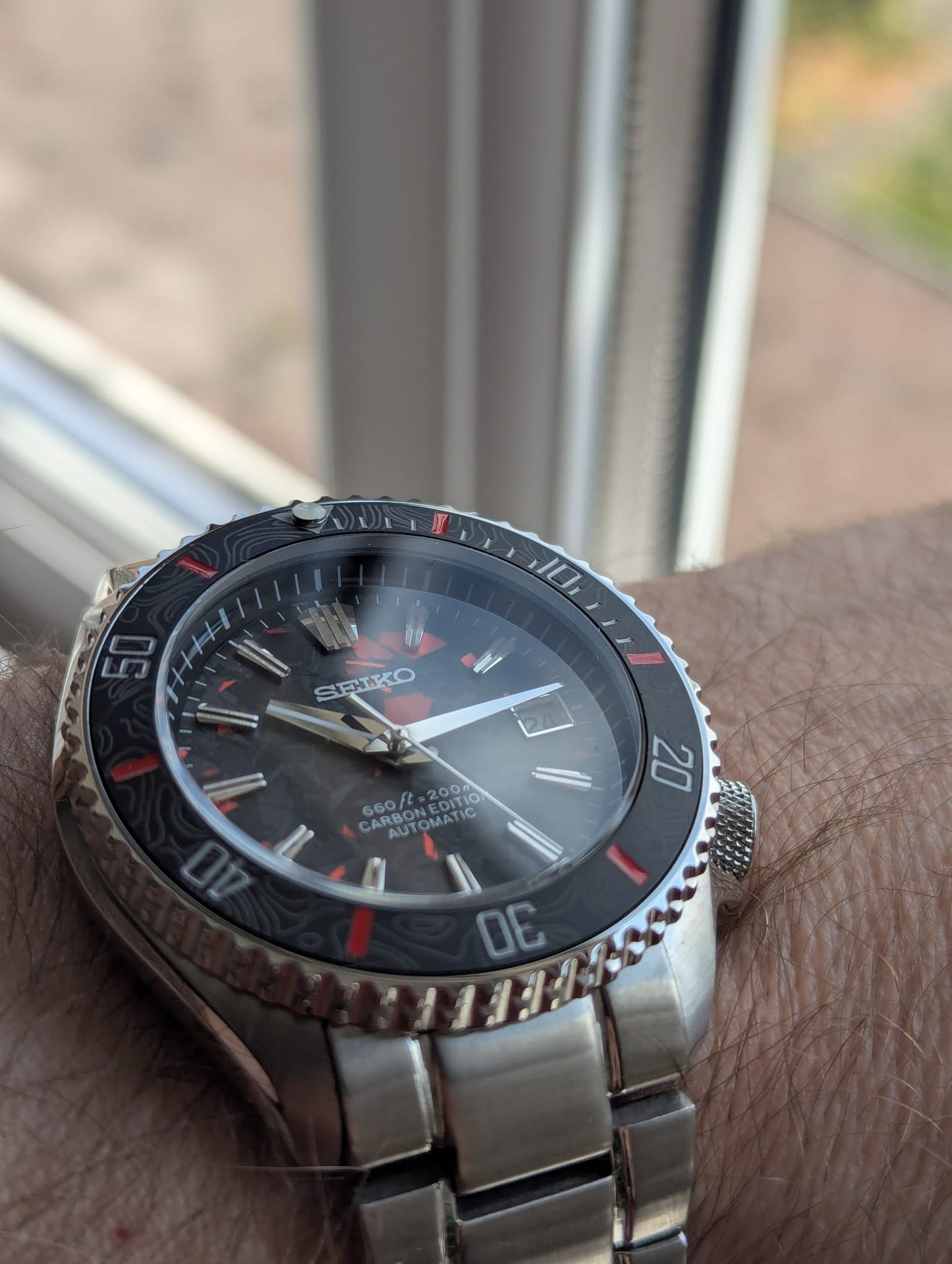 Bespoke custom made Seiko Carbon edition