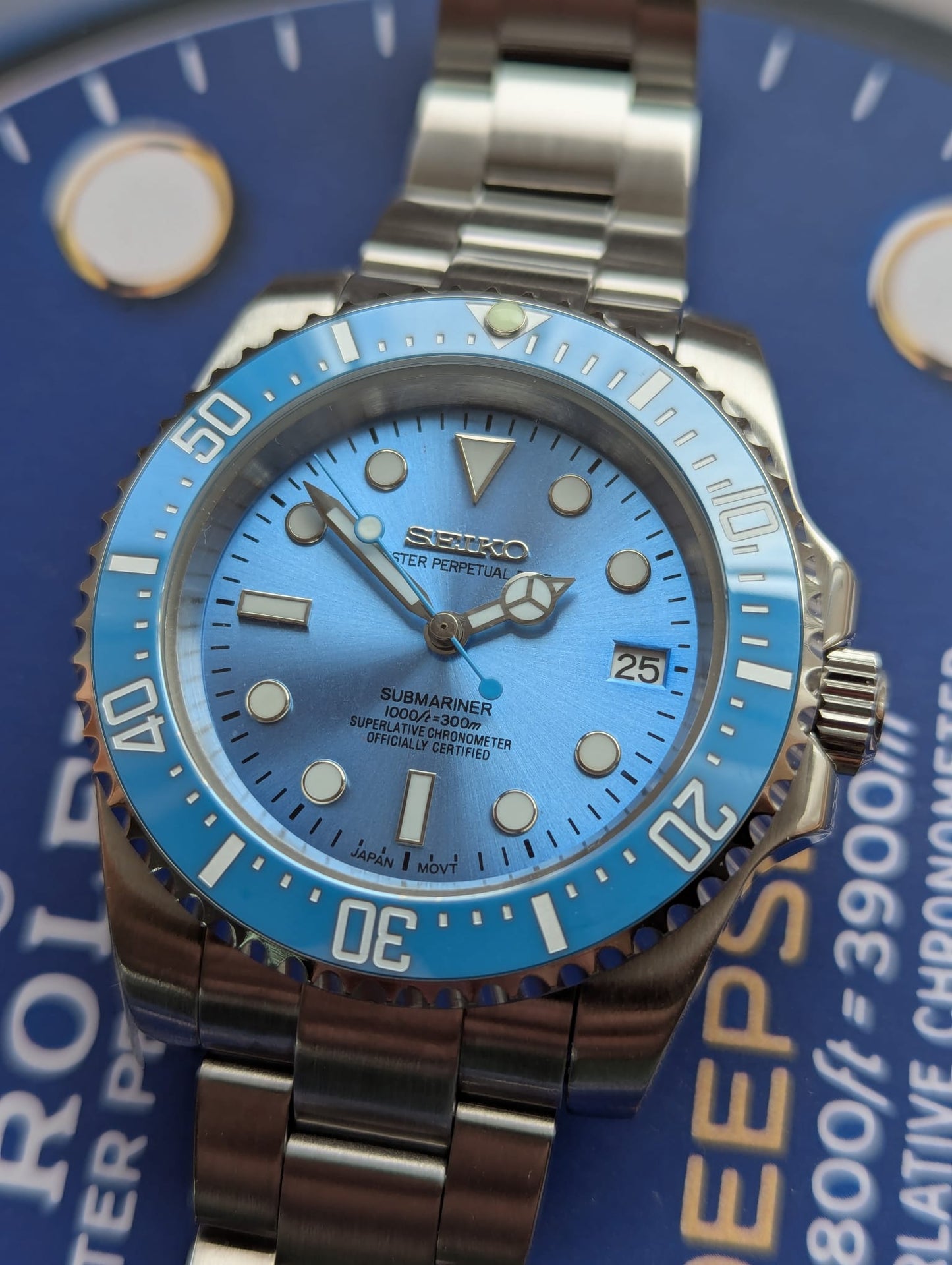 Seiko mod Tiffany blue