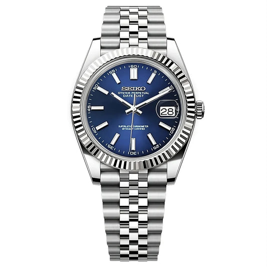 Seiko Mod Datejust "Blue" Watch